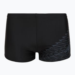 Herren-Schwimmshorts Speedo Medley Logo Aquashort schwarz/bleigrau