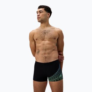 Herren-Schwimmshorts Speedo Medley Logo Aquashort schwarz/alfalfa grün