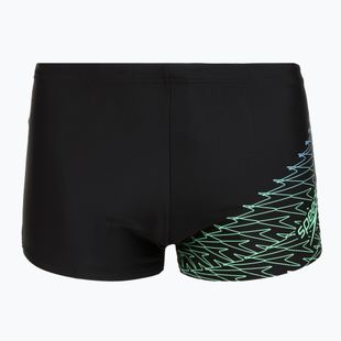 Herren-Schwimmshorts Speedo Medley Logo Aquashort schwarz/alfalfa grün