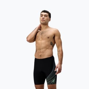 Herren-Schwimmjammer Speedo Medley Logo Jammer schwarz/alfalfa grün