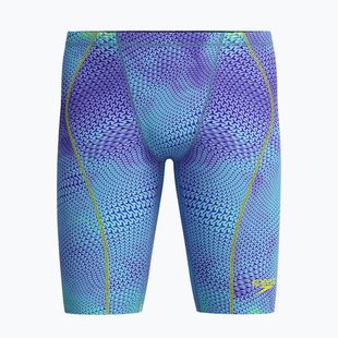 Herren-Schwimmjammer Speedo Fastskin HyperSpark Printed Jammer in Under Current/Sugar Blue