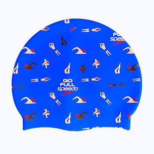 Schwimmkappe Speedo Printed Silicone speedo blue go full speedo swimmers
