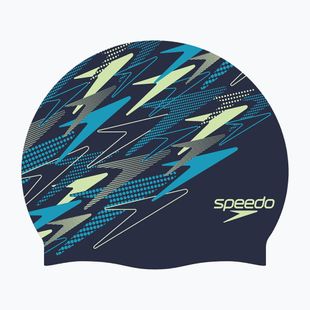 Schwimmkappe Speedo Printed Silicone peacoat/pale clover/mayan blue