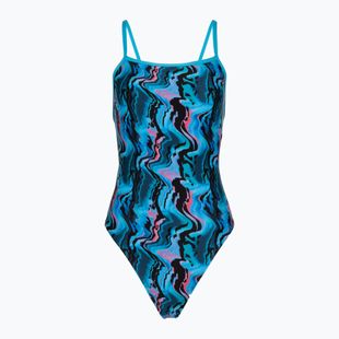 Damen-Badeanzug Speedo Printed Web Back canyon ombre/black