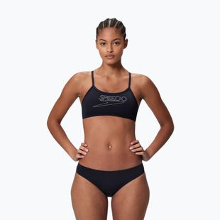 Damen-Bikini Speedo Endurance+ Logo Thin Strap anthracite
