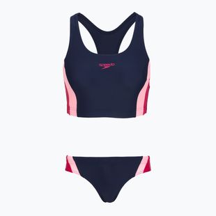 Damen-Einteiler Badeanzug Speedo Colourblock Splice 2.0 peacoat/pink