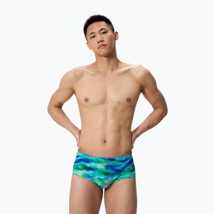 Herren Badeboxer Speedo Printed 13.5 cm Brief sunset grove/green