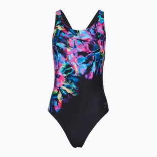 Damen-Einteiler Badeanzug Speedo FL Placement Printed Powerback glitchy garden/black