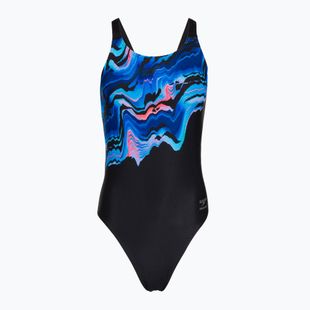 Damen Badeanzug (einteilig) Speedo Placement Printed Leaderback canyon ombre/black