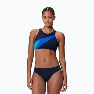 Zweiteiliger Damen-Bikini Speedo Hyperboom Butterfly Back peacoat/deep sapphire