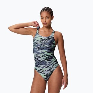 Damen-Badeanzug Speedo Hyperboom Print Medalist pale clover