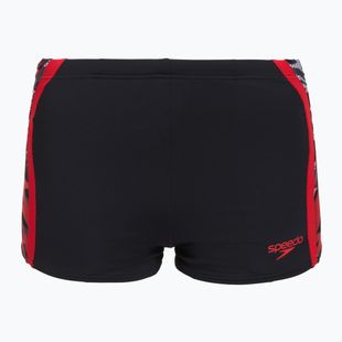 Badeboxer Speedo Hyperboom Splice Aquashort anthracite/high risk red