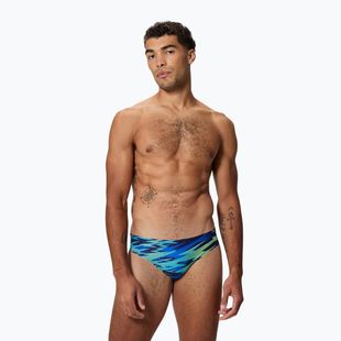Herren-Badeslip Speedo Hyperboom Print Brief 2.5" peacoat/deep sapphire