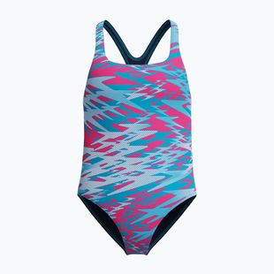 Einteiliger Kinder-Badeanzug Speedo Hyperboom Print Medalist margarita pink