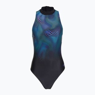 Damen-Einteiler Badeanzug Speedo Print Hydrasuit anthracite