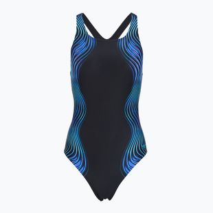 Damen-Einteiler Badeanzug Speedo Print Medalist anthracite