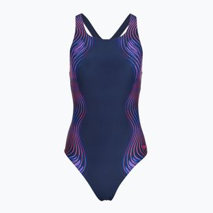 Damen-Einteiler Badeanzug Speedo Print Medalist peacoat