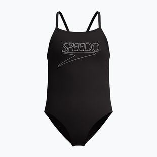 Kinder-Badeanzug Speedo Endurance+ Logo Thinstrap anthracite