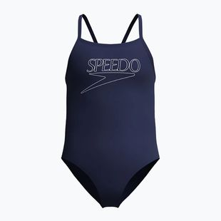Kinder Badeanzug Speedo Endurance+ Logo Thinstrap peacoat