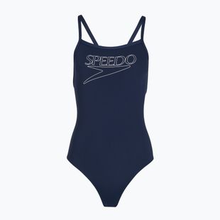 Kinder-Einteiler Badeanzug Speedo Endurance+ Logo Thinstrap Peacoat