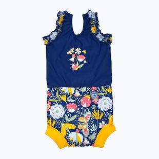 Kinder-Badeanzug Splash About Happy Nappy Meadow navy blau CHNGDL