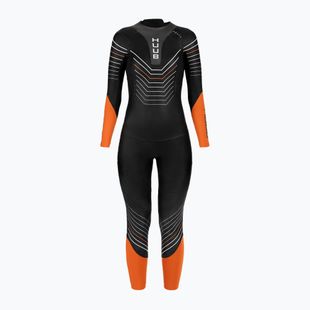 Triathlon neoprenanzug Damen HUUB Araya 2:4 schwarz-orange ARAYAW