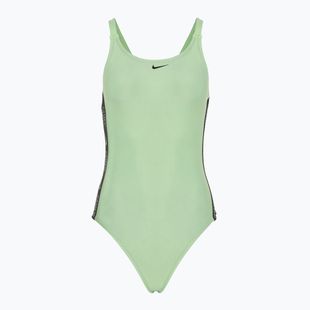 Einteiliger Damen-Badeanzug Nike Logo Tape Fastback vapor green