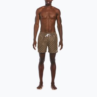 Badeshorts Badehosen Herren Nike Swoosh Link 5" Volley cacao wow