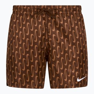 Badeshorts Badehosen Herren Nike Swoosh Link 5" Volley cacao wow
