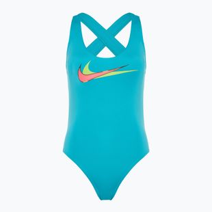 Einteiliger Schwimmanzug Damen Nike Multi Logo Crossback dusty cactus