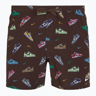 Herren Nike Multi Print 5" Volley Badeshorts barock braun
