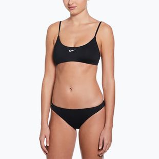 Zweiteiliger Damen-Badeanzug Nike Essential Bralette Bikini schwarz