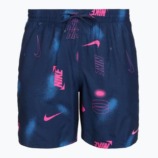 Herren Badeshorts Nike Multi Print 7" Volley midnight navy