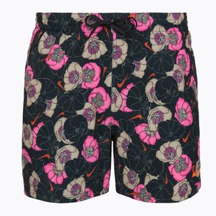 Herren Badeshorts Nike Multi Poppy Print 5" Volley black
