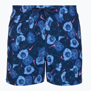 Herren-Badeshorts Nike Multi Poppy Print 5" Volley midnight navy