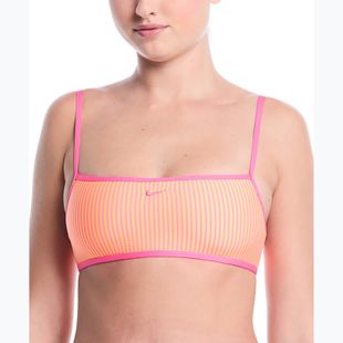 Oberteil des Badeanzugs Nike Ripple Texture Bralette Classic Bikini pink glow