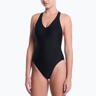 Damen Badeanzug Nike Hydralock Luxe Sail Boat V-Neck black