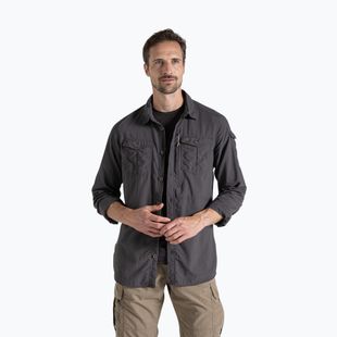 Herrenhemd Craghoppers NosiLife Adventure Long Sleeved Shirt III black pepper