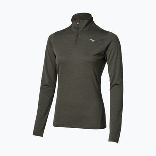 Laufpullover für Damen Mizuno Core Impulse Half Zip Long Sleeve Tee forest night