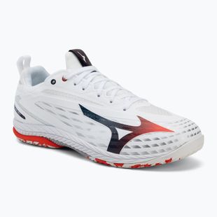 Herren-Tennisschuhe Mizuno Wave Drive Neo 4 white/insignia blue/orange