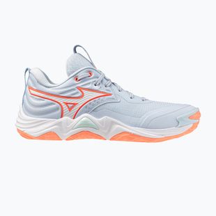 Damen-Volleyballschuhe Mizuno Wave Momentum Elite blue finch/white/lava orange