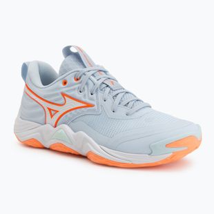 Damen-Volleyballschuhe Mizuno Wave Momentum Elite blue finch/white/lava orange