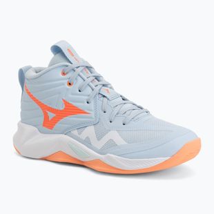 Damen-Volleyballschuhe Mizuno Wave Momentum Pro Mid blue finch/lava orange/flamingo coral