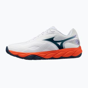 Herren-Tennisschuhe Mizuno Wave Enforce Court 2 AC white/insignia blue/orange