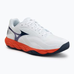 Herren-Tennisschuhe Mizuno Wave Enforce Court 2 AC white/insignia blue/orange
