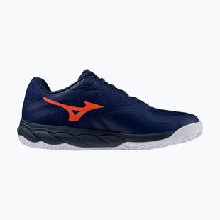 Herren-Tennisschuhe Mizuno Wave Enforce Court 2 CC beacon blue/lava orange/white