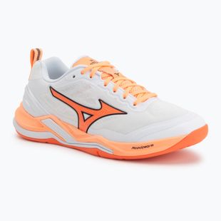 Handballschuhe Mizuno Wave Stealth Elite white/lava orange
