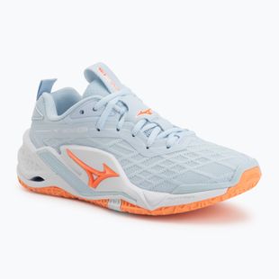 Handballschuhe Damen Mizuno Wave Stealth Neo 2.1 blue finch/lava orange/white