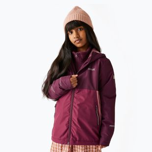 Kinder-Windjacke REGATTA Hillain Warm fig/dark pimento/dusty rose