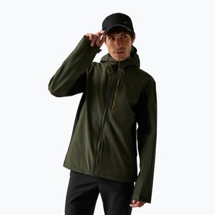Herren-Regenjacke REGATTA Birchdale II dark khaki/black